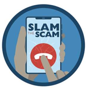 slam the scam graphic
